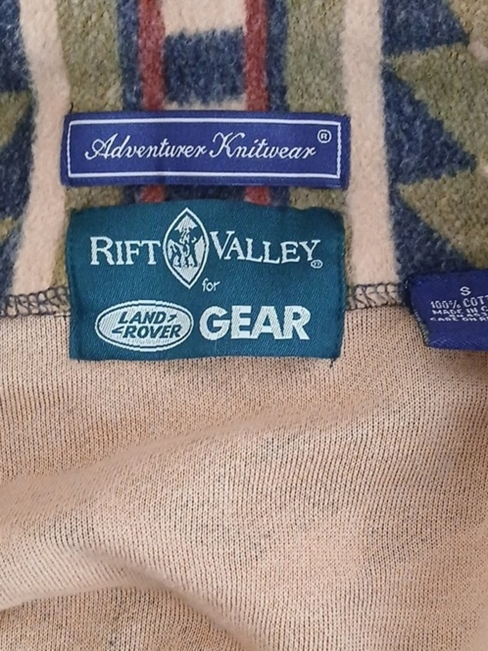 Rift Valley by Land Rover Gear Men's Beige Crewneck Sweater